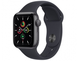 Apple Watch SE GPS 40mm Space Gray Aluminum Case Midnight Sport Band (MKQ13)